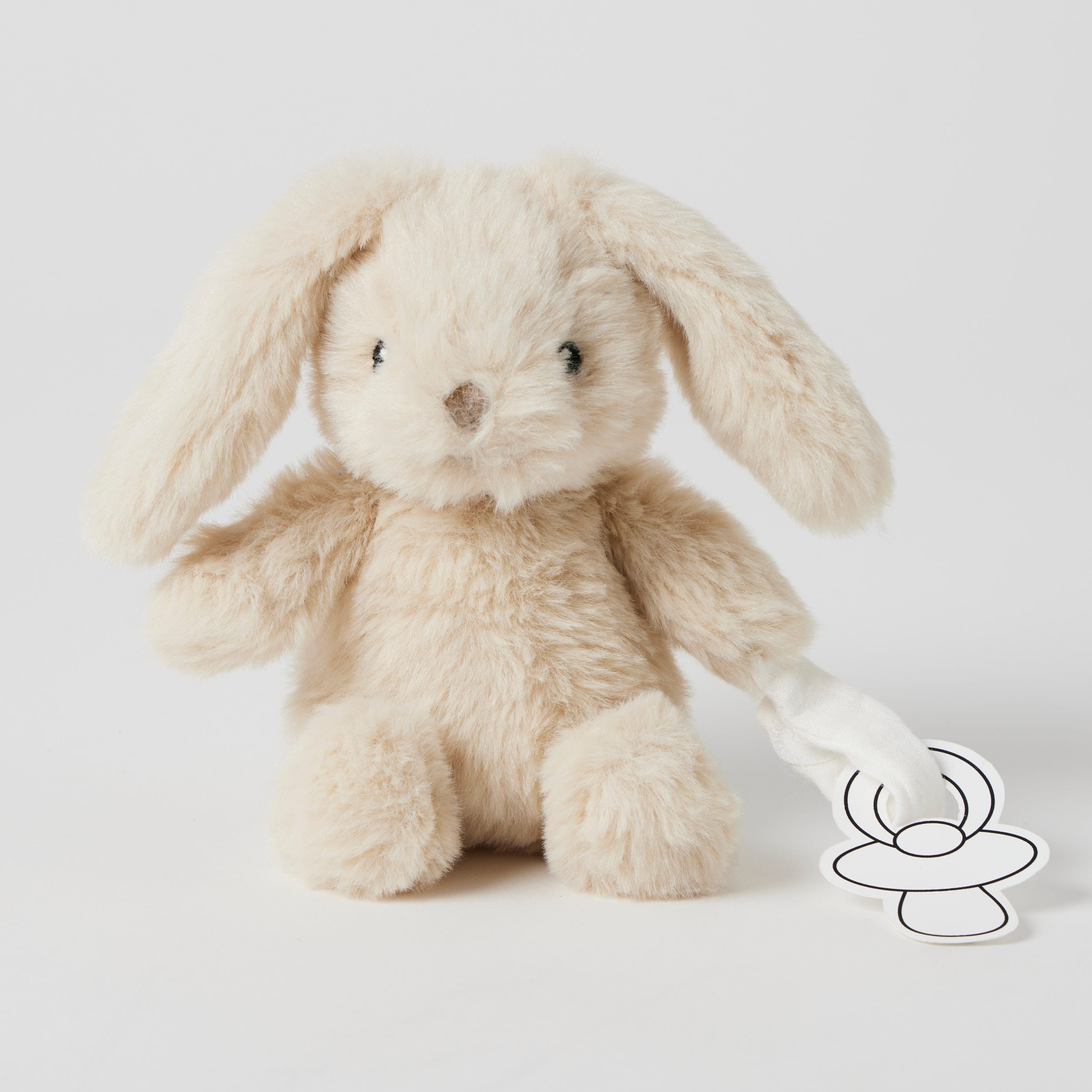 Jiggle Giggle Bunny Dummy Clip Beige