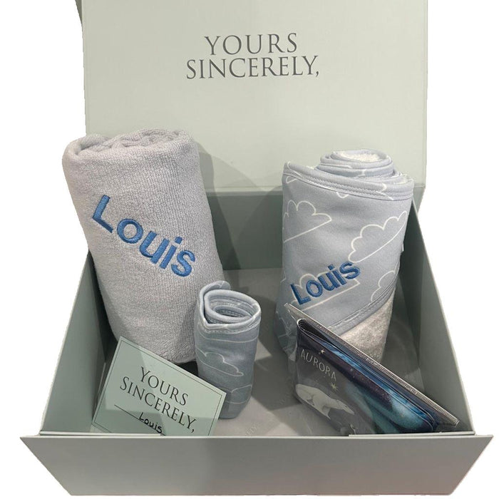 Essential Bathtime Set - Blue Clouds or Green Mountain