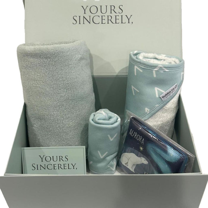 Essential Bathtime Set - Blue Clouds or Green Mountain