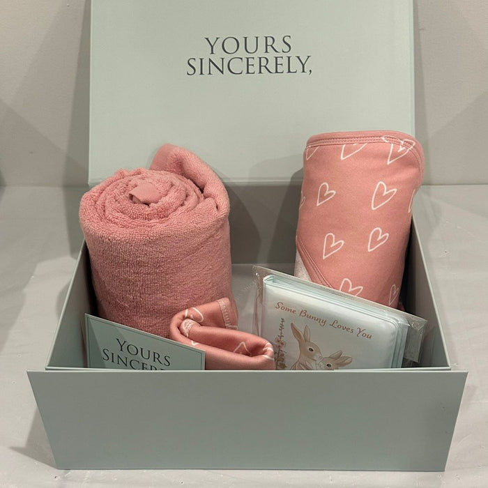 Essential Bathtime Set- Pink Rainbow or Pink Hearts