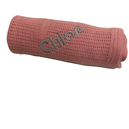 Basket Weave Blanket - Pink