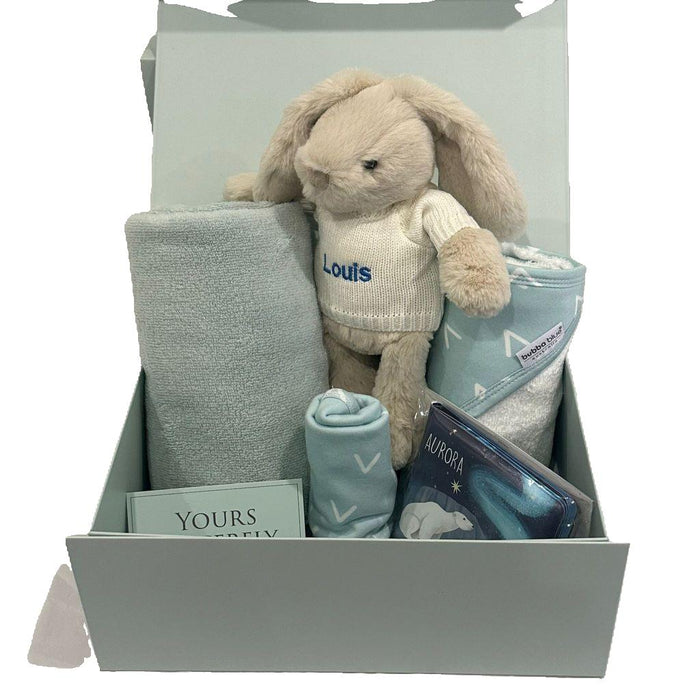 Bunny Loves Bathtime Set - Blue Clouds or Green Mountain