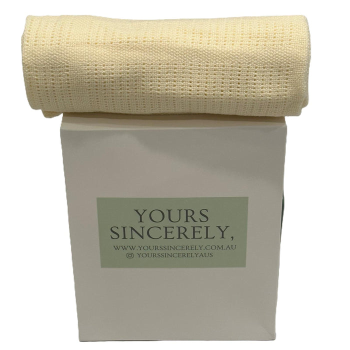 Bubba Blue Cellular Blanket - Lemon