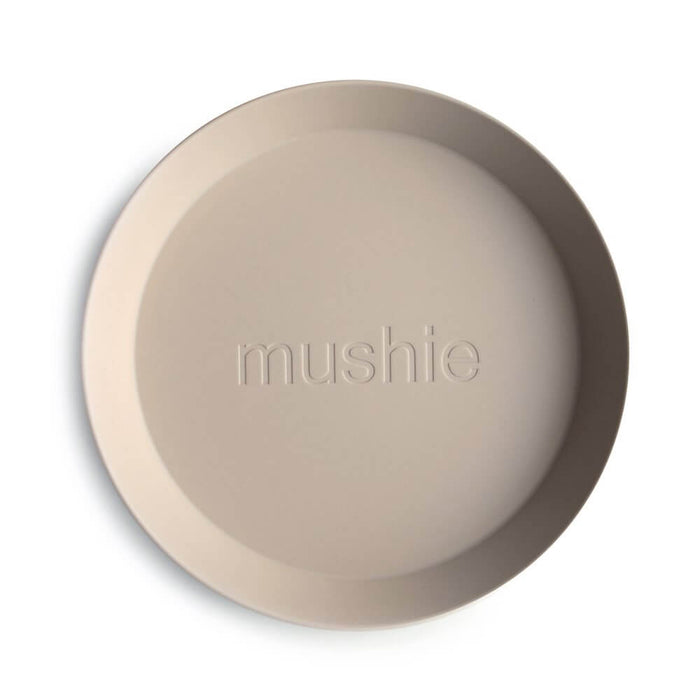 Mushie Dinner Plates 2 Pack - Round - Vanilla