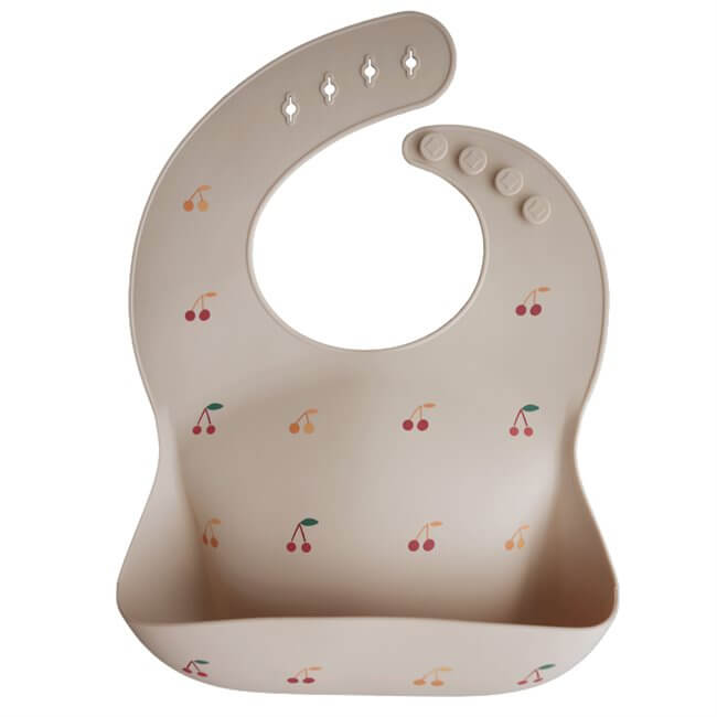 Mushie Silicone Bib - Cherries