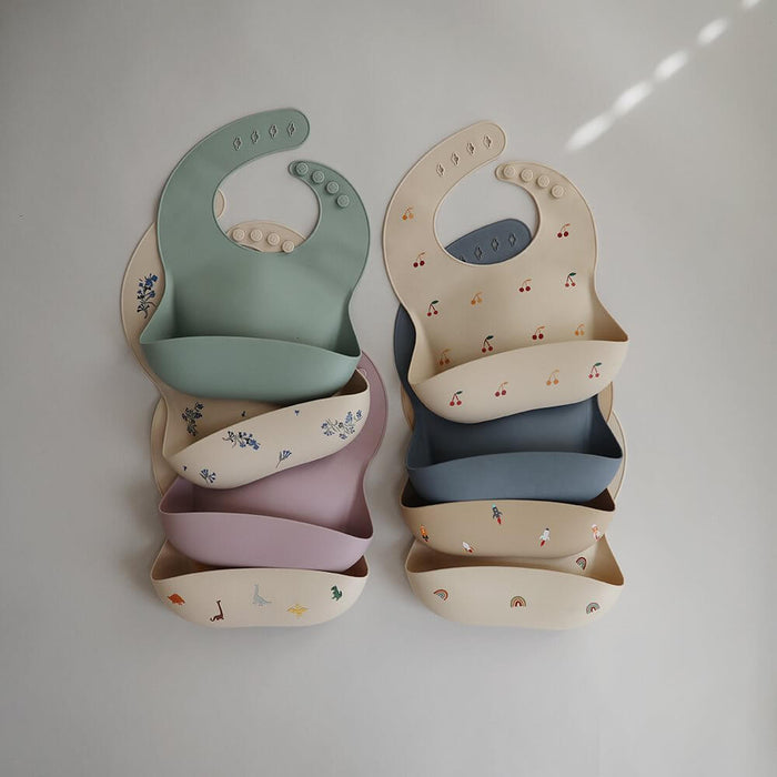 Mushie Silicone Bib - Cherries