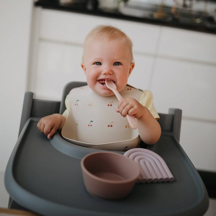 Mushie Silicone Bib - Cherries