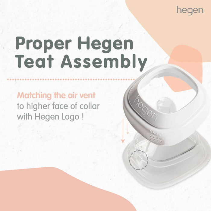 Hegen Anti-Colic Air Venting Teat - SLOW FLOW (1-3 MONTHS), 2-Pack
