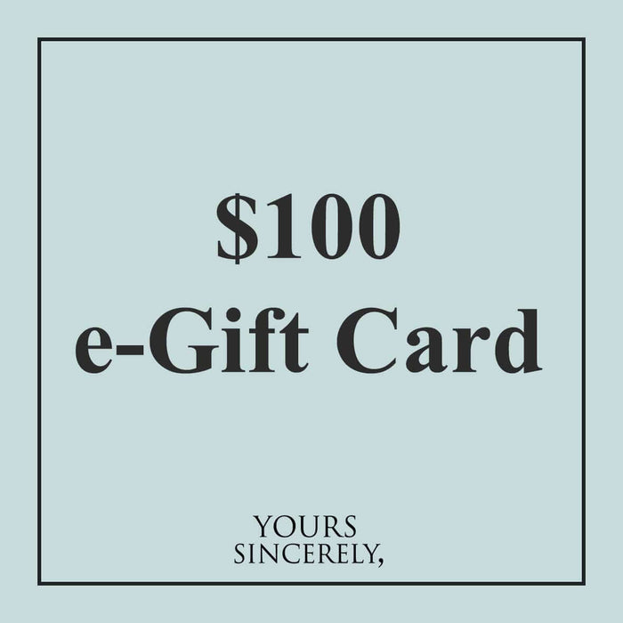 Yours Sincerely e-Gift Card $100
