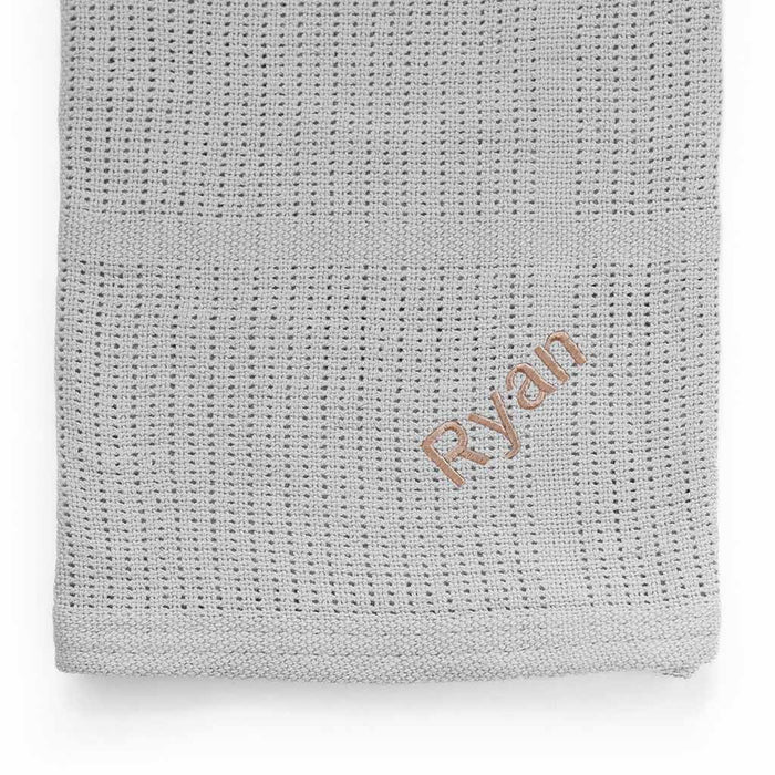 Teddy Soother Set - Cocoa (Grey Blanket)