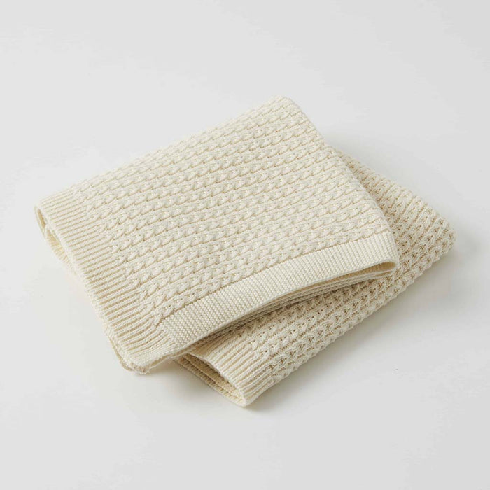 Cozy Twist Blanket - Ivory